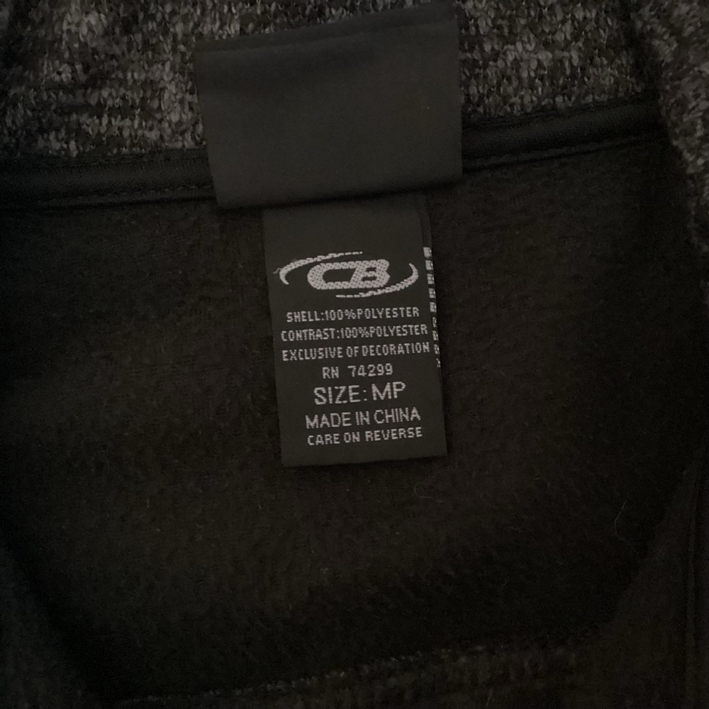 CB Women’s Black/Gray Full Zip Long Sleeve Lightweight Jacket. Size MP - Picture 4 of 5